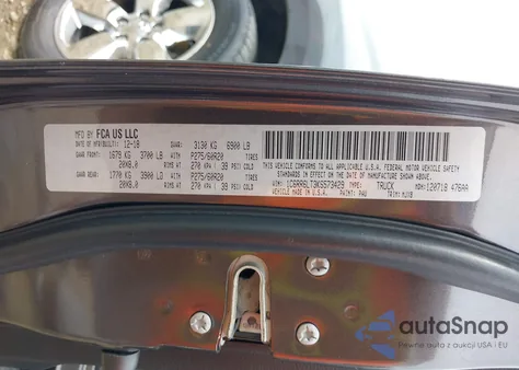 2019 Ram 1500 Classic Big Horn 4X2 5'7 Box z USA, uszkodzony, nr VIN 1C6RR6LT3KS573429